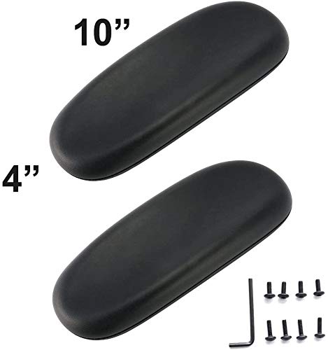 Set of 2 Black MySit Universal Replacement Arm Pads for Office Chairs