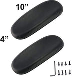 Set of 2 Black MySit Universal Replacement Arm Pads for Office Chairs