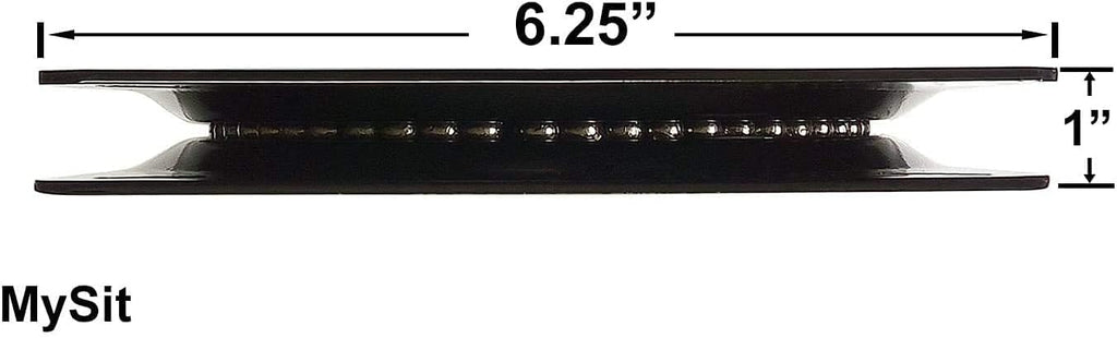 MySit 2 PCS 6.25" Heavy Duty Bar Stool Swivel Plate Replacement, Square Swivel Mechanism for Recliner Chair or Furniture - Ball Bearing Swivel Boat Seat