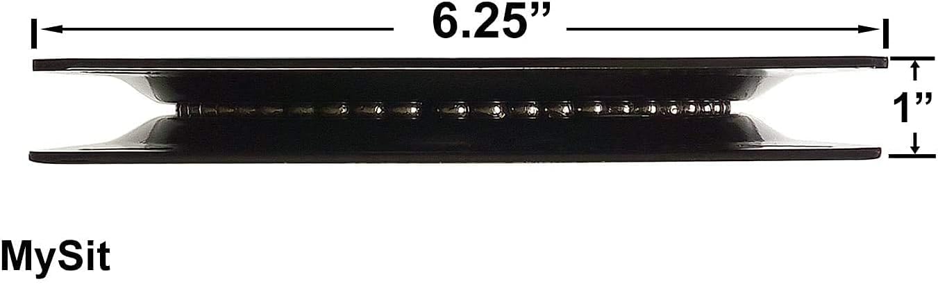 MySit 2 PCS 6.25" Heavy Duty Bar Stool Swivel Plate Replacement, Square Swivel Mechanism for Recliner Chair or Furniture - Ball Bearing Swivel Boat Seat