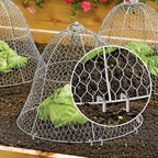 MySit 6 Inch 50 Pack U-Shape Garden Stakes Plant Cover Stakes Heavy Duty 11 Gauge Galvanized Landscape Staples for Weed Barrier, Irrigation Tubing, Yard Lawn, Landscape Fabric