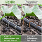 MySit 6 Inch 100 Pack Galvanized Garden Stakes Plant Cover Stakes 11 Gauge Lawn Staples, Garden Staples Securing Pegs for Securing Weed Fabric Landscape Fabric Netting Ground Sheets Fences