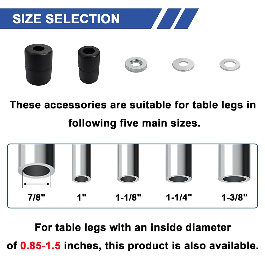 MySit 5-Inch Heavy-Duty Expanding Stem Caster Wheel with Side Lock Brake, Set of 4
