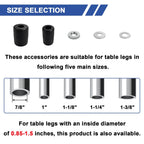 MySit 5-Inch Heavy-Duty Expanding Stem Caster Wheel with Side Lock Brake, Set of 4