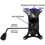 MySit Heavy Duty 300 LBs Office Chair Tilt Mechanism Replacement Parts, 5.9'' x 10.15" Mounting Holes Tilt Control Mechanism
