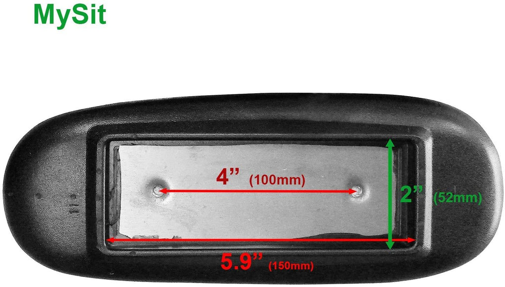 Set of 2 Black MySit Universal Replacement Arm Pads for Office Chairs