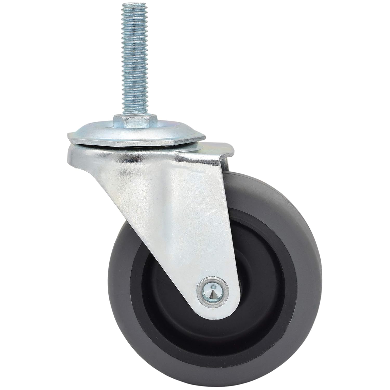 MySit 3-Inch Heavy-Duty Threaded Stem Caster Wheel with 3/8"-16 x 1-1/2" Stem