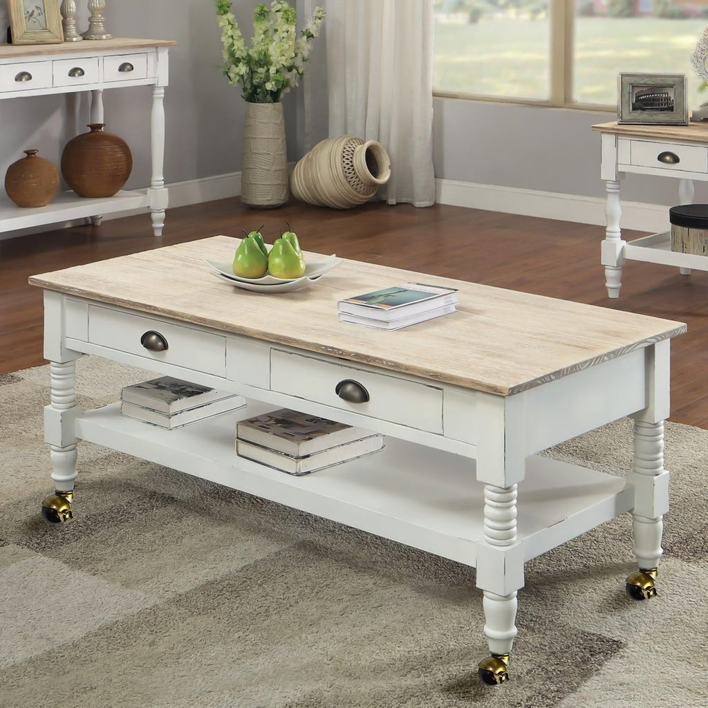 MySit Vintage Style 2" Brass Ball Casters with Locking Brake | Set of 4 Heavy-Duty Swivel Plate Casters for Kitchen Cart, Coffee Table & Furniture Legs