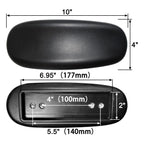 Set of 2 Black MySit Universal Replacement Arm Pads for Office Chairs