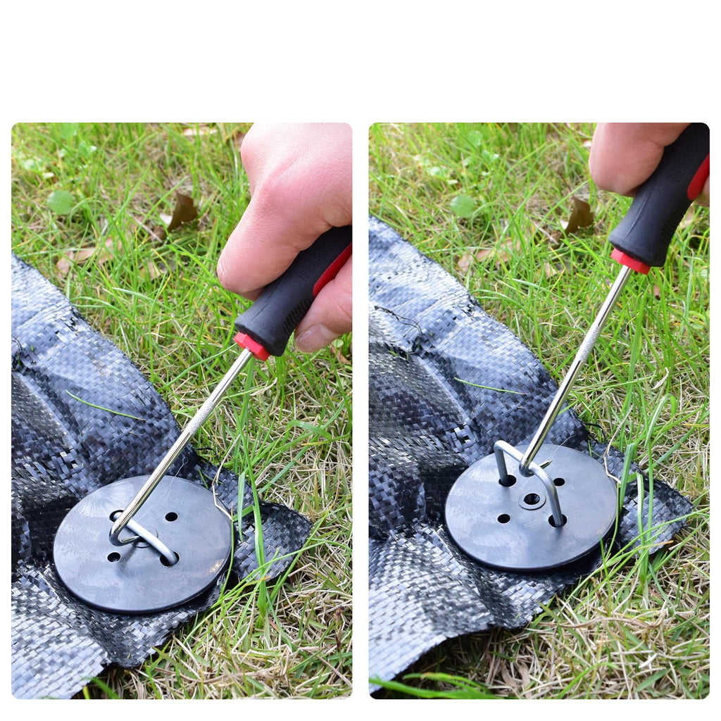 MySit 6" Weed Barrier & Vapor Barrier Staples with Gasket Caps - U ...