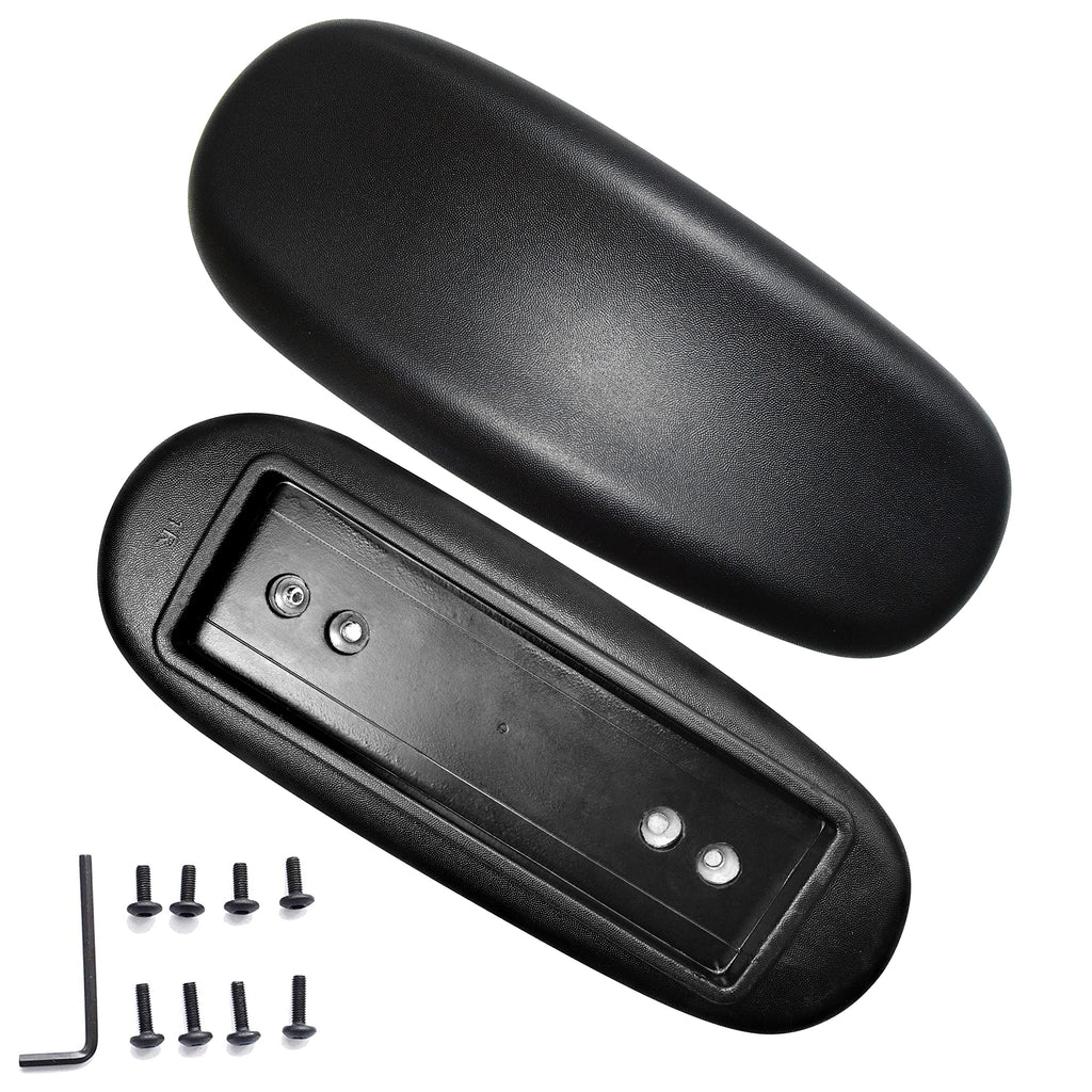 Set of 2 Black MySit Universal Replacement Arm Pads for Office Chairs