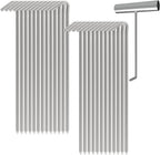 MySit 9 Inch Tent Stakes 25 Pack Galvanized Metal Tent Pegs with Pull Tool, Heavy Duty Steel Yard Camping Stakes Tarp Hooks for Canopies, Tarp, Outdoor Christmas Decorations ﻿