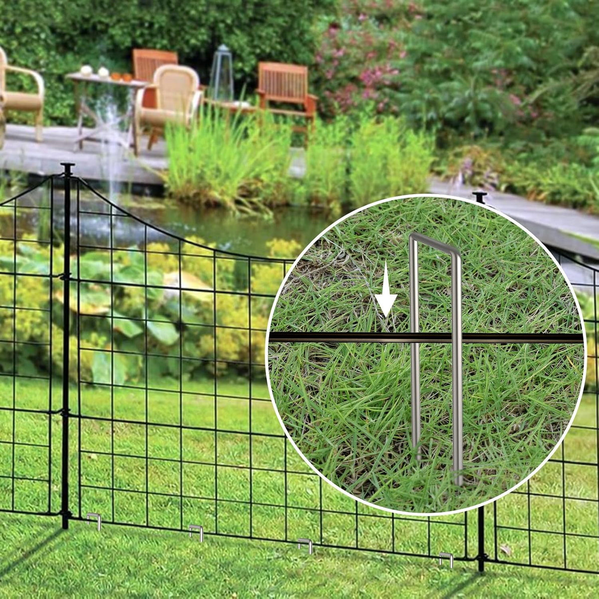 MySit 6 Inch 100 Pack Galvanized Garden Stakes Plant Cover Stakes 11 Gauge Lawn Staples, Garden Staples Securing Pegs for Securing Weed Fabric Landscape Fabric Netting Ground Sheets Fences